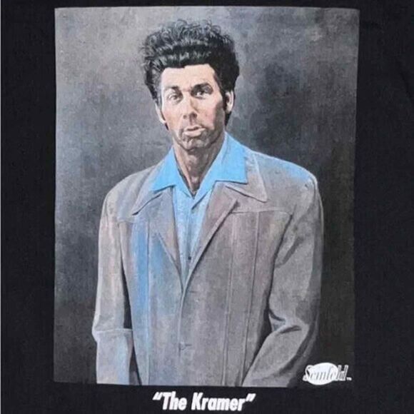 Seinfeld The‎ Kramer Black T-Shirt Unisex Small NWT Ripple Junction - Picture 1 of 3